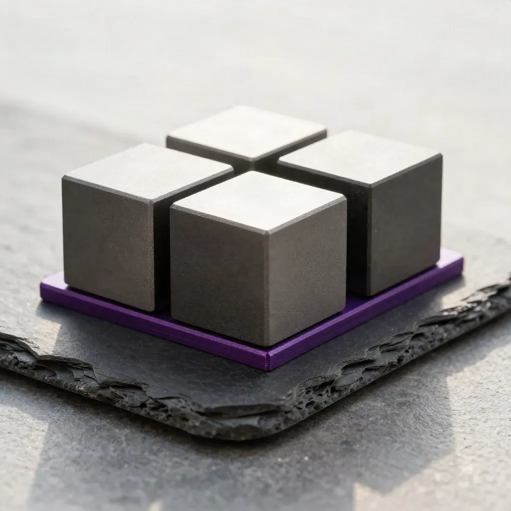 Graphite cubes, bridge plate and connector wedge locking into a clean grid